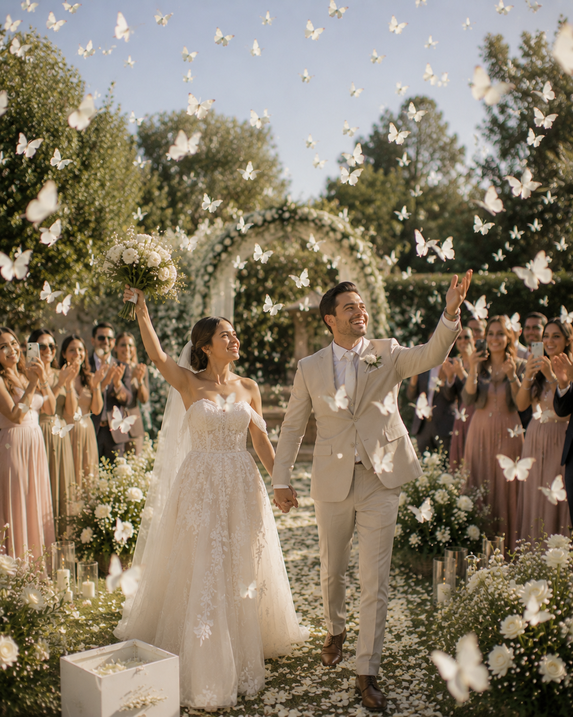 Boda con liberación de mariposas en Medellín